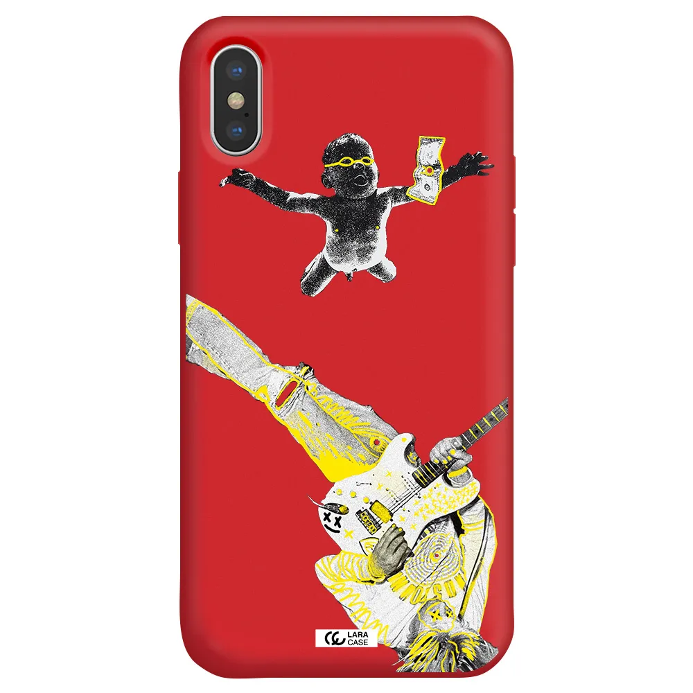 Guitarist Apple iPhone X Silicone Imperial Red Case