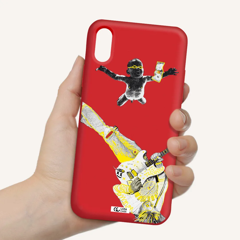 Guitarist Apple iPhone XS Silicone Imperial Red Case