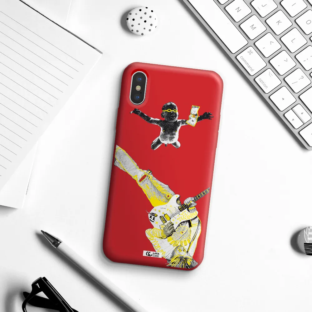 Guitarist Apple iPhone XS Silicone Imperial Red Case