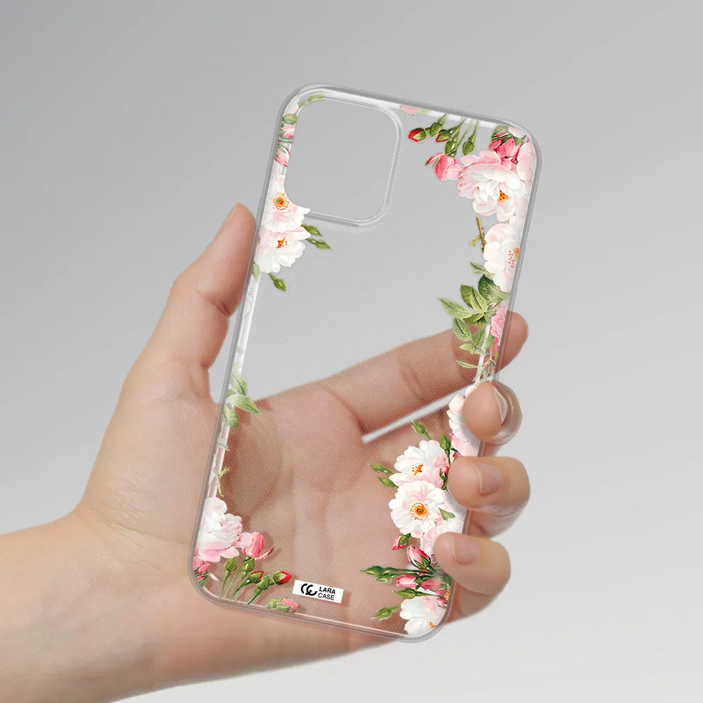Watercolor Floral Frame Apple iPhone 11 pro Clear TPU Case