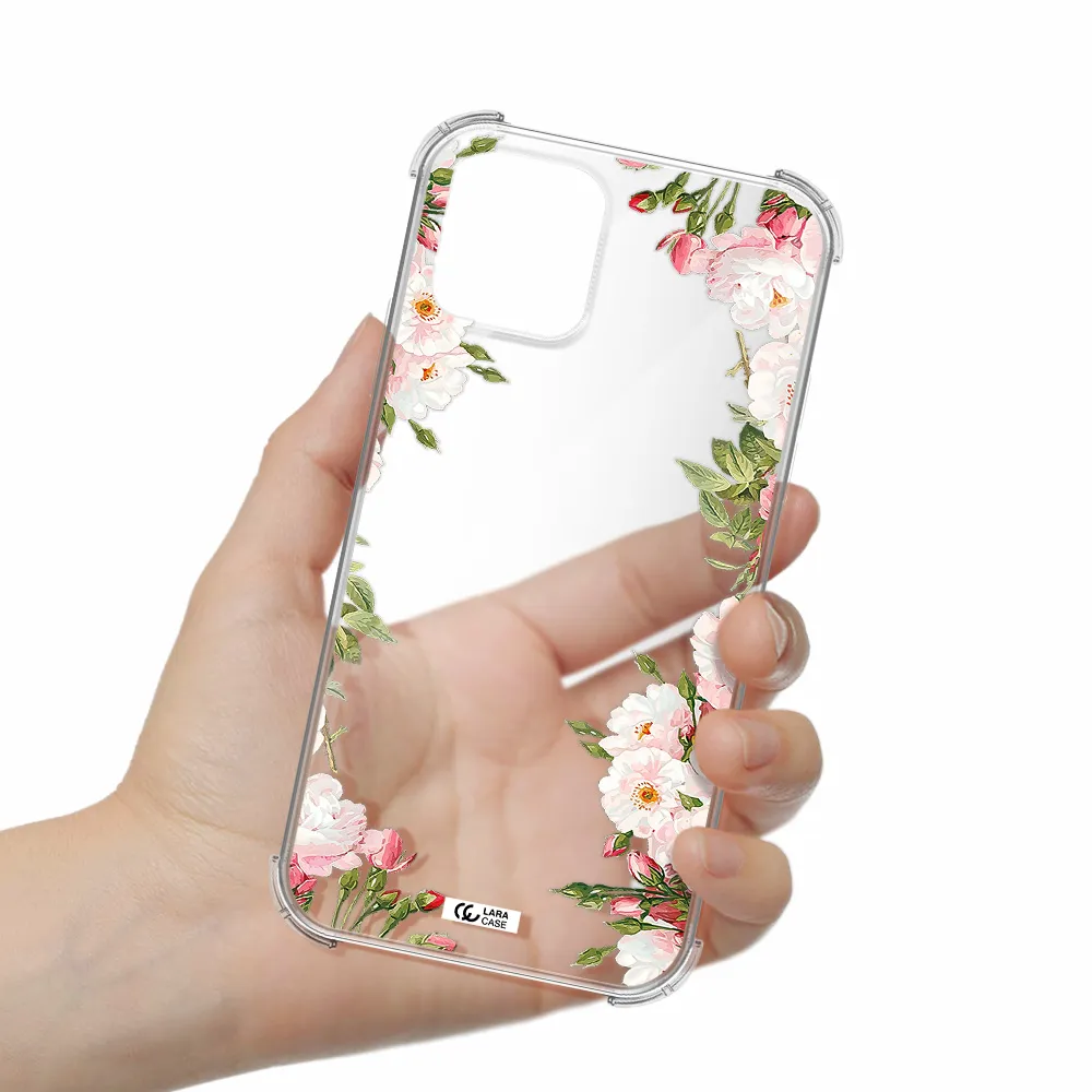 Watercolor Floral Frame Apple iPhone 11 pro max Clear PC Case