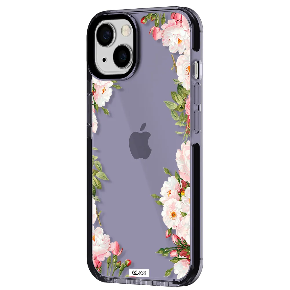 Watercolor Floral Frame Apple iPhone 13 impact Lilac Case