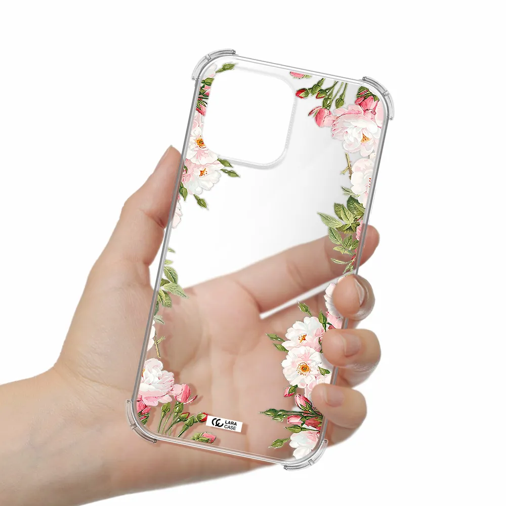 Watercolor Floral Frame Apple iPhone 13 Pro Clear PC Case