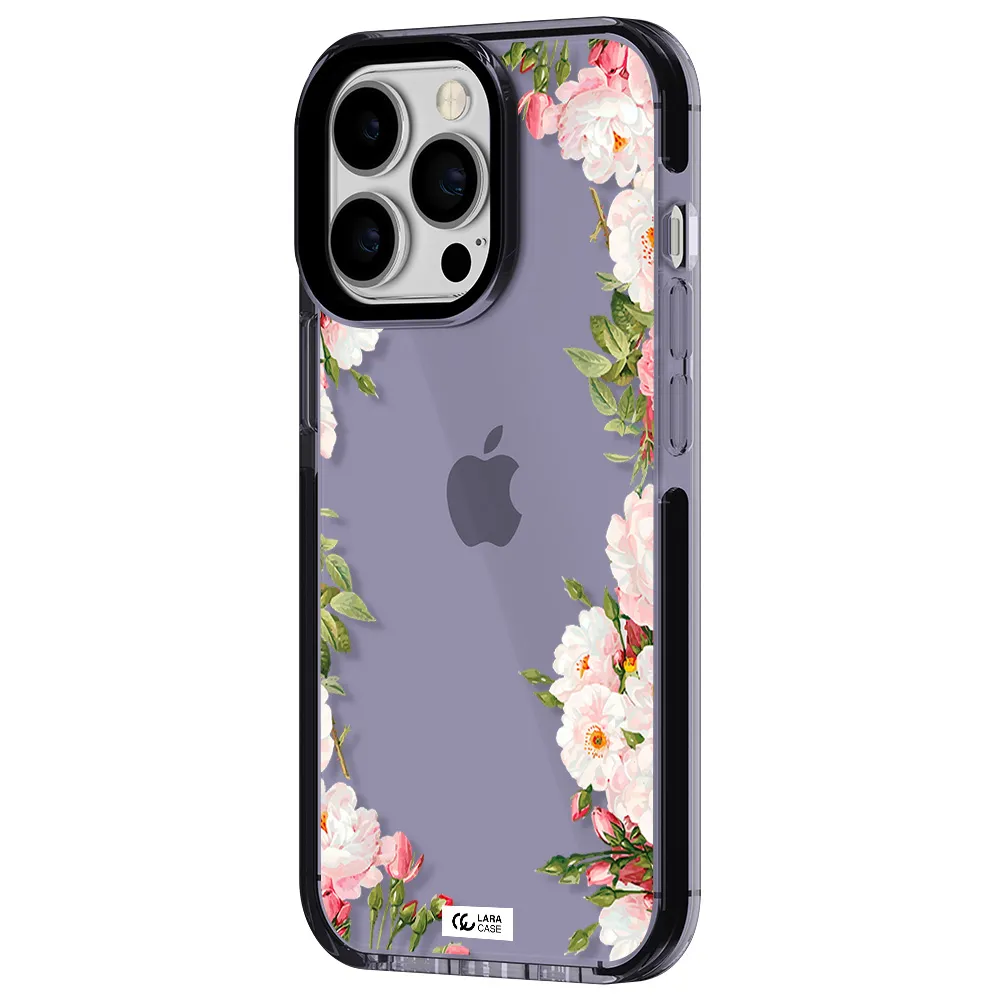 Watercolor Floral Frame Apple iPhone 13 Pro impact Lilac Case