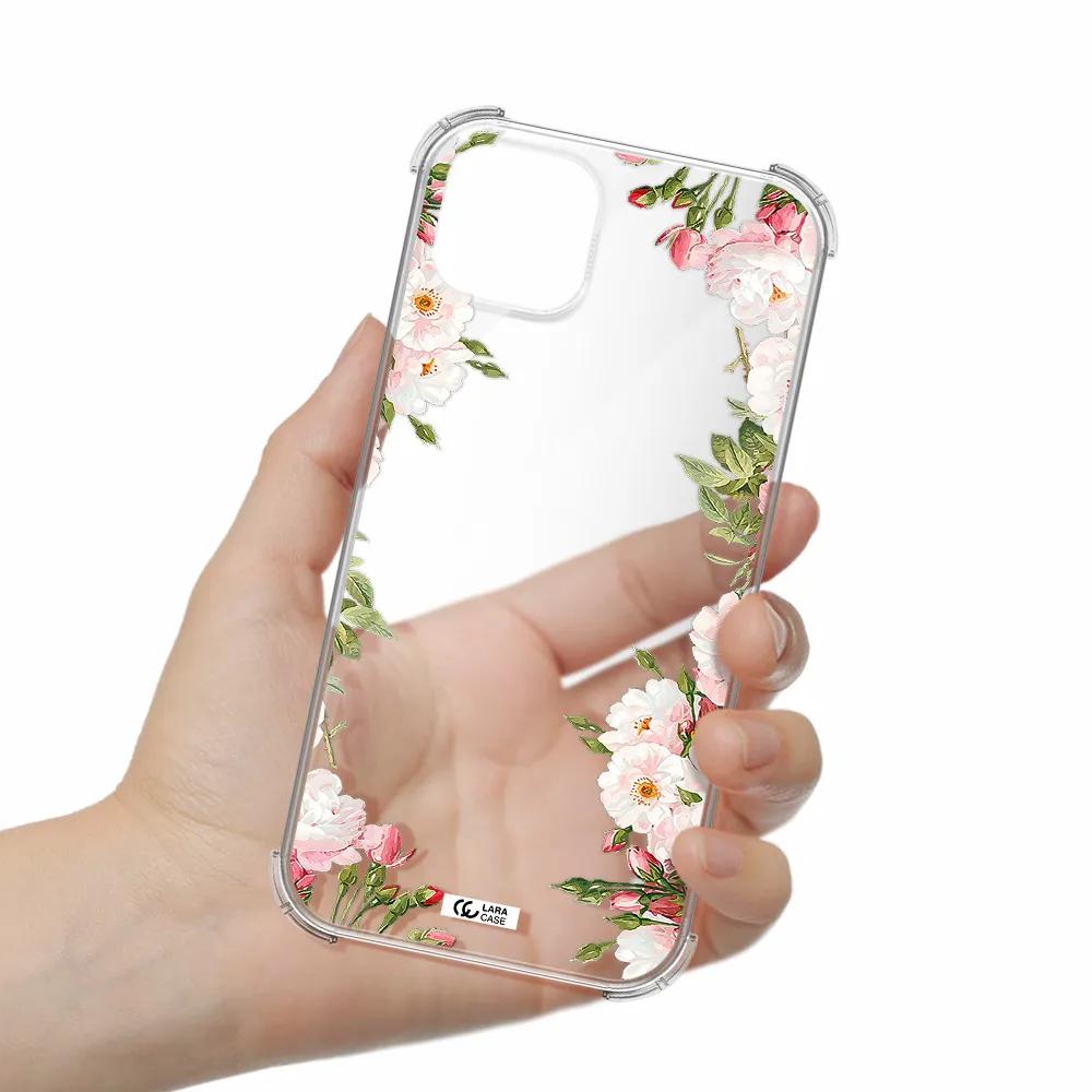 Watercolor Floral Frame Apple iPhone 14 Clear PC Case