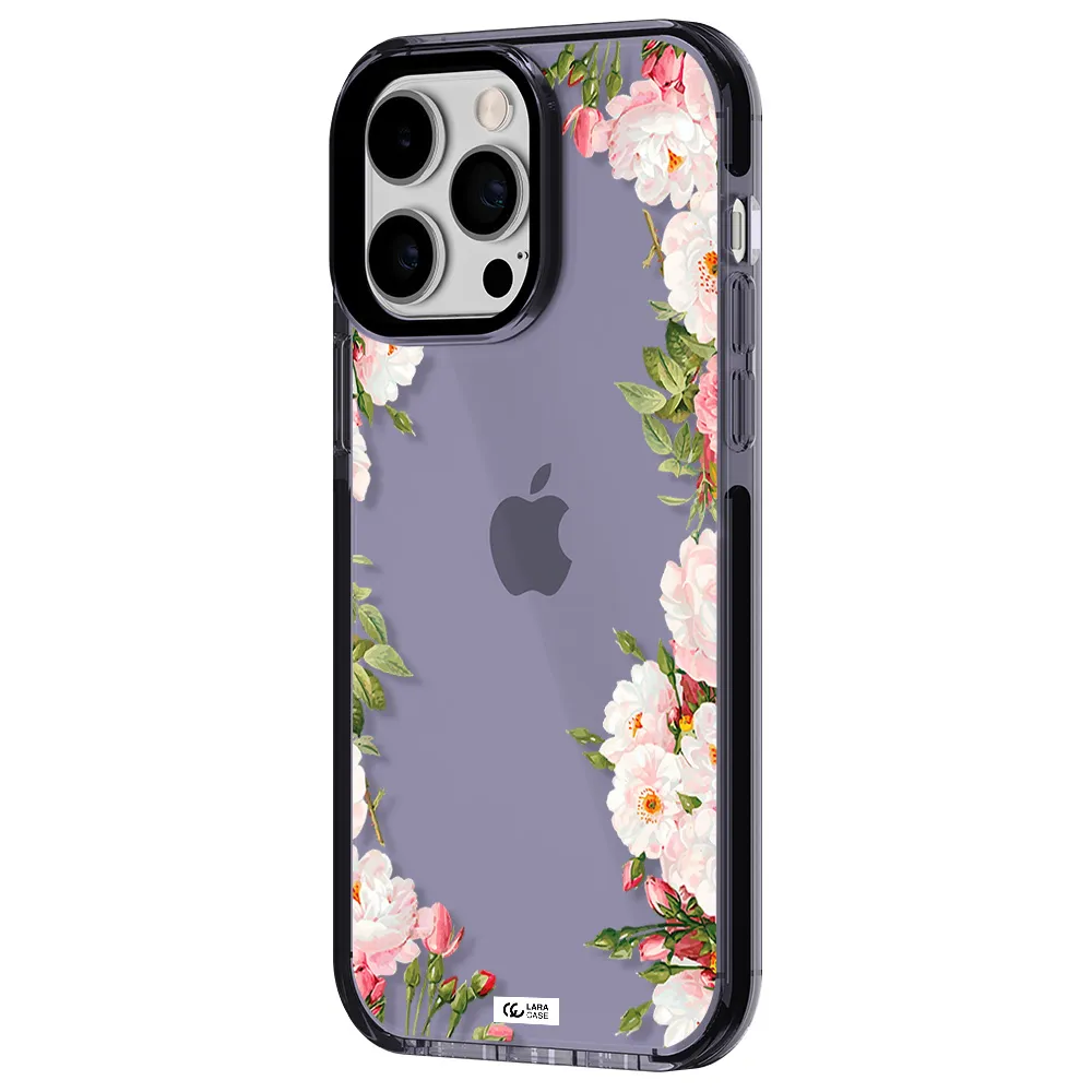 Watercolor Floral Frame Apple iPhone 15 Pro Max impact Lilac Case