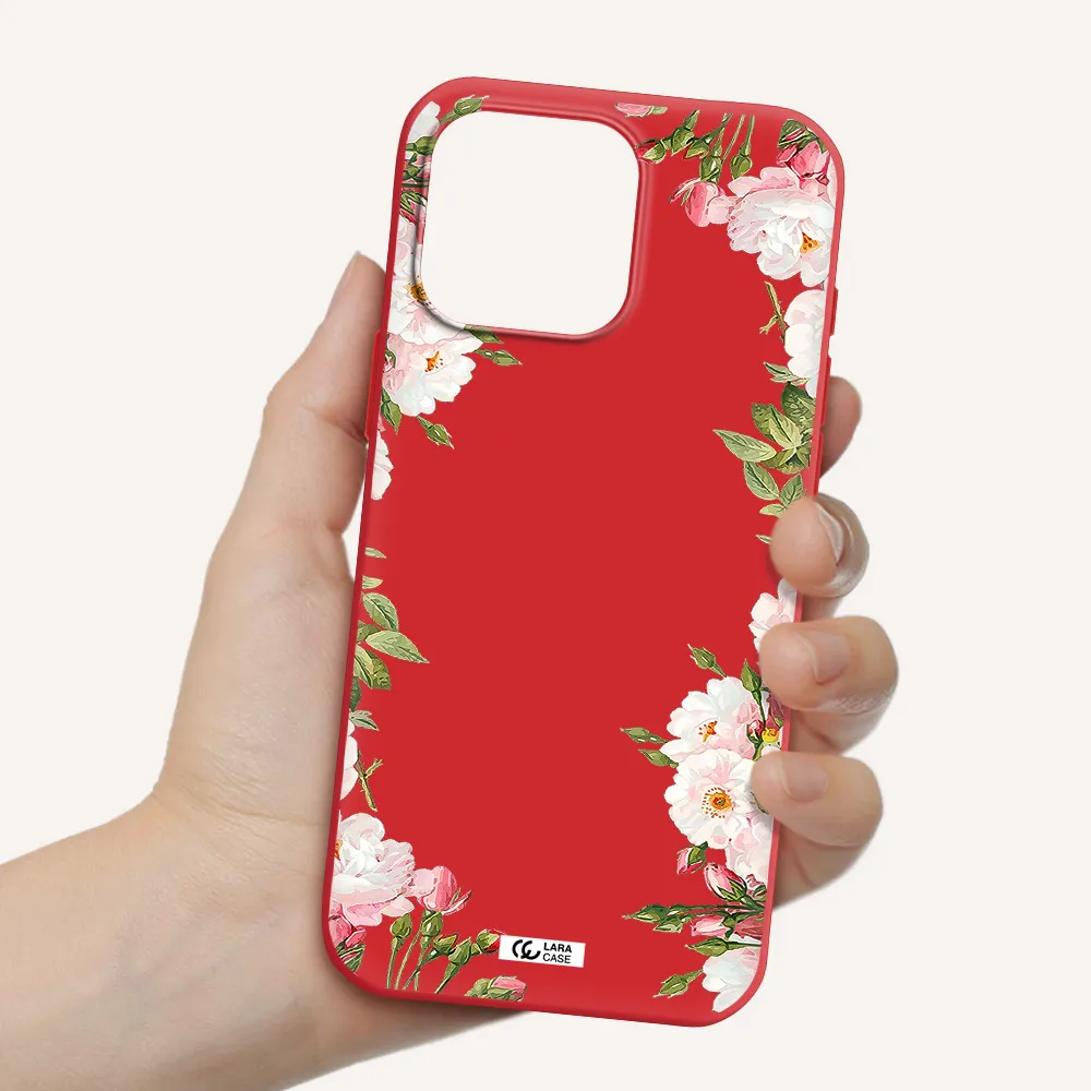 Watercolor Floral Frame Apple Iphone 16 Pro Max Silicone Stone Case