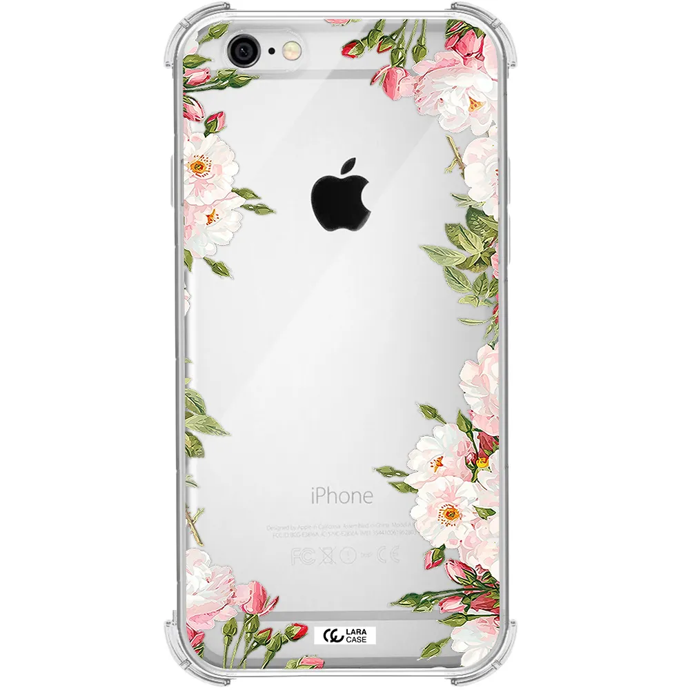 Watercolor Floral Frame Apple iPhone 6 Clear PC Case