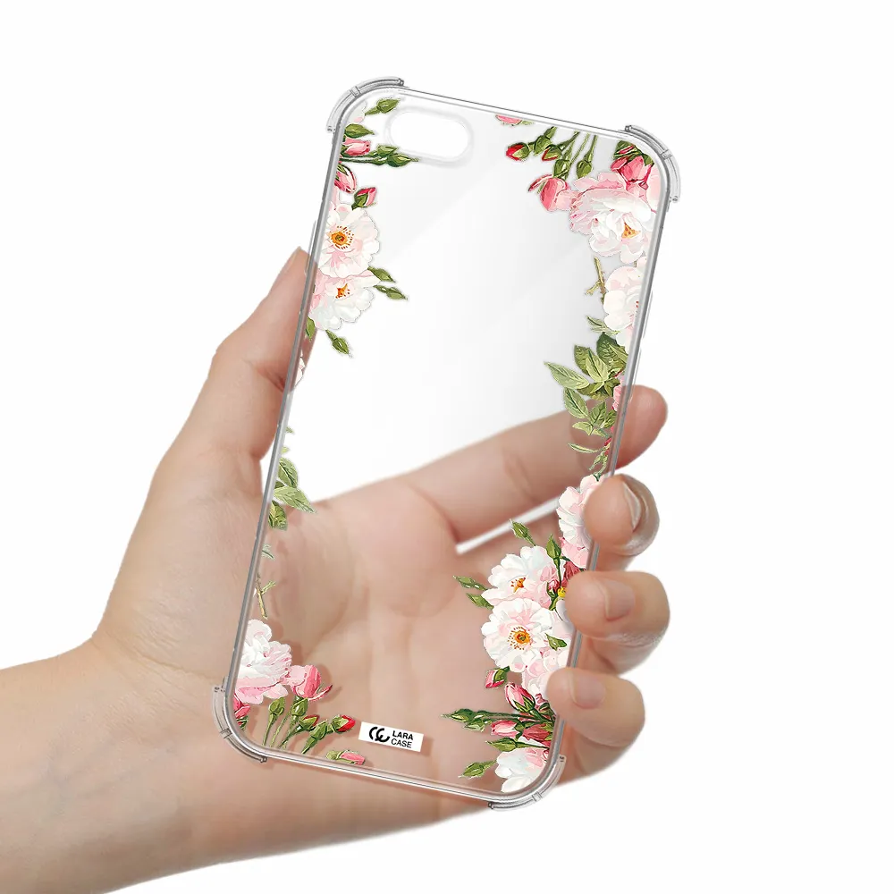 Watercolor Floral Frame Apple iPhone 6 Clear PC Case
