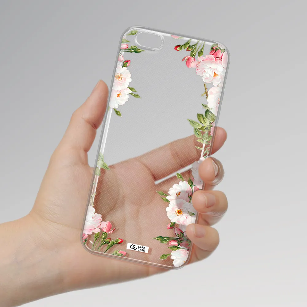 Watercolor Floral Frame Apple iPhone 6 s plus Clear TPU Case