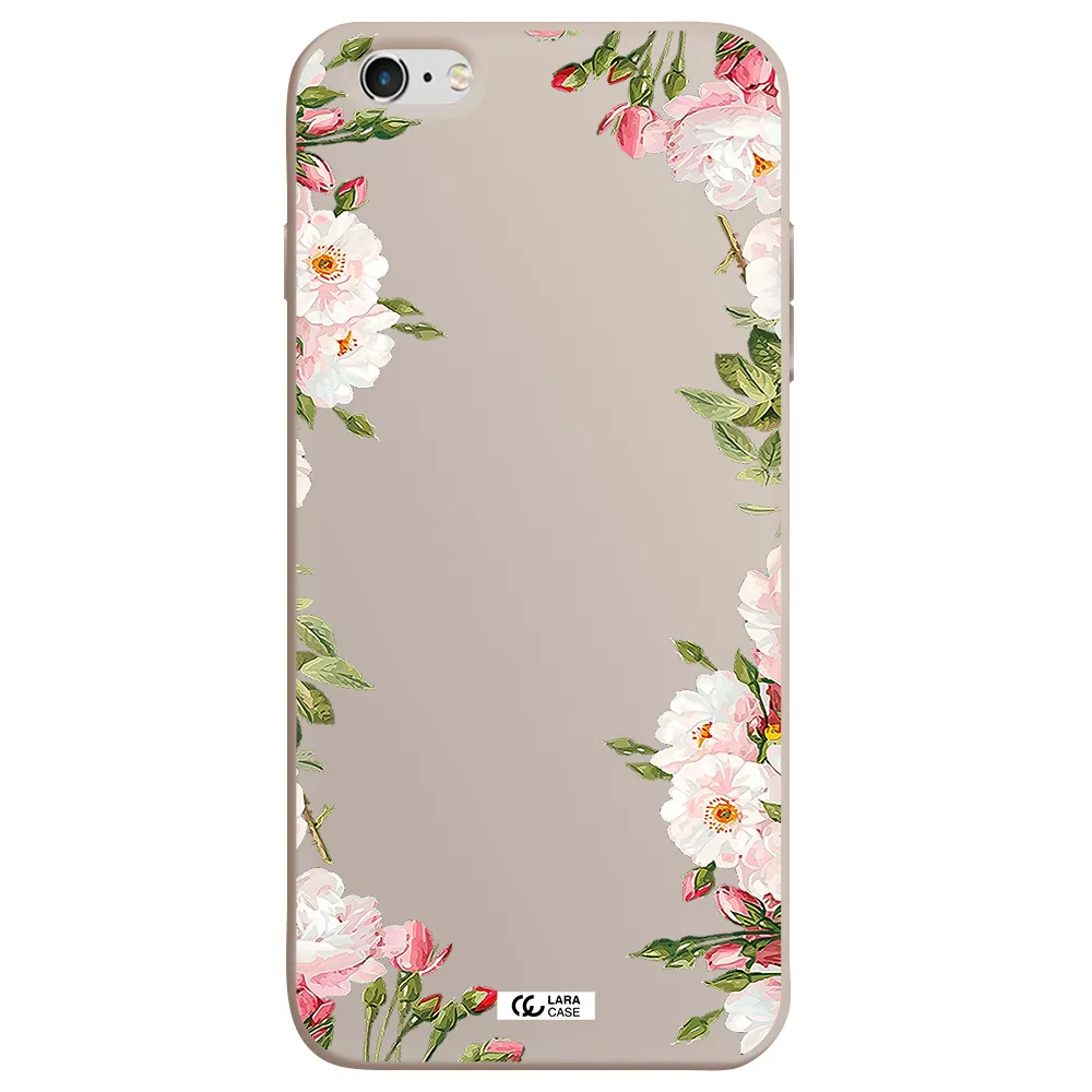 Watercolor Floral Frame Apple iPhone 6 s plus Silicone Stone Case
