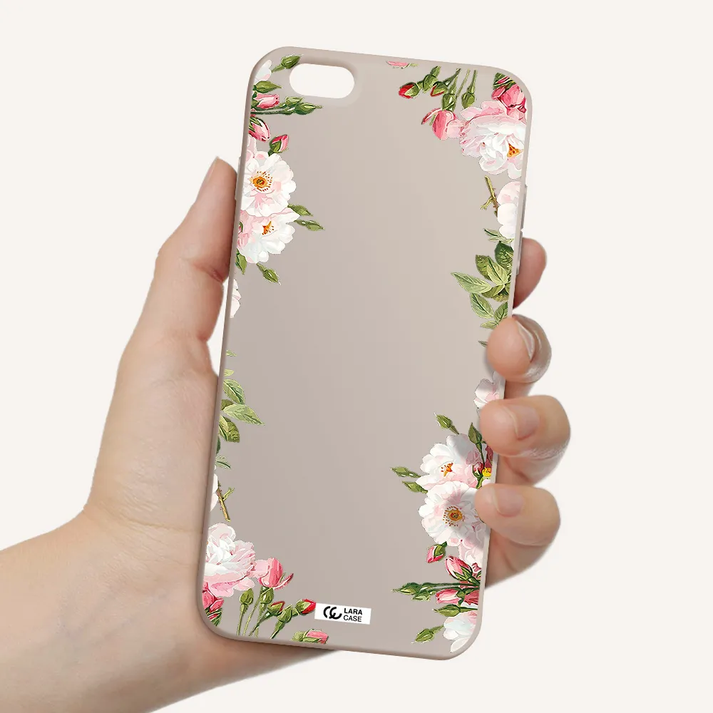 Watercolor Floral Frame Apple iPhone 6 s plus Silicone Stone Case
