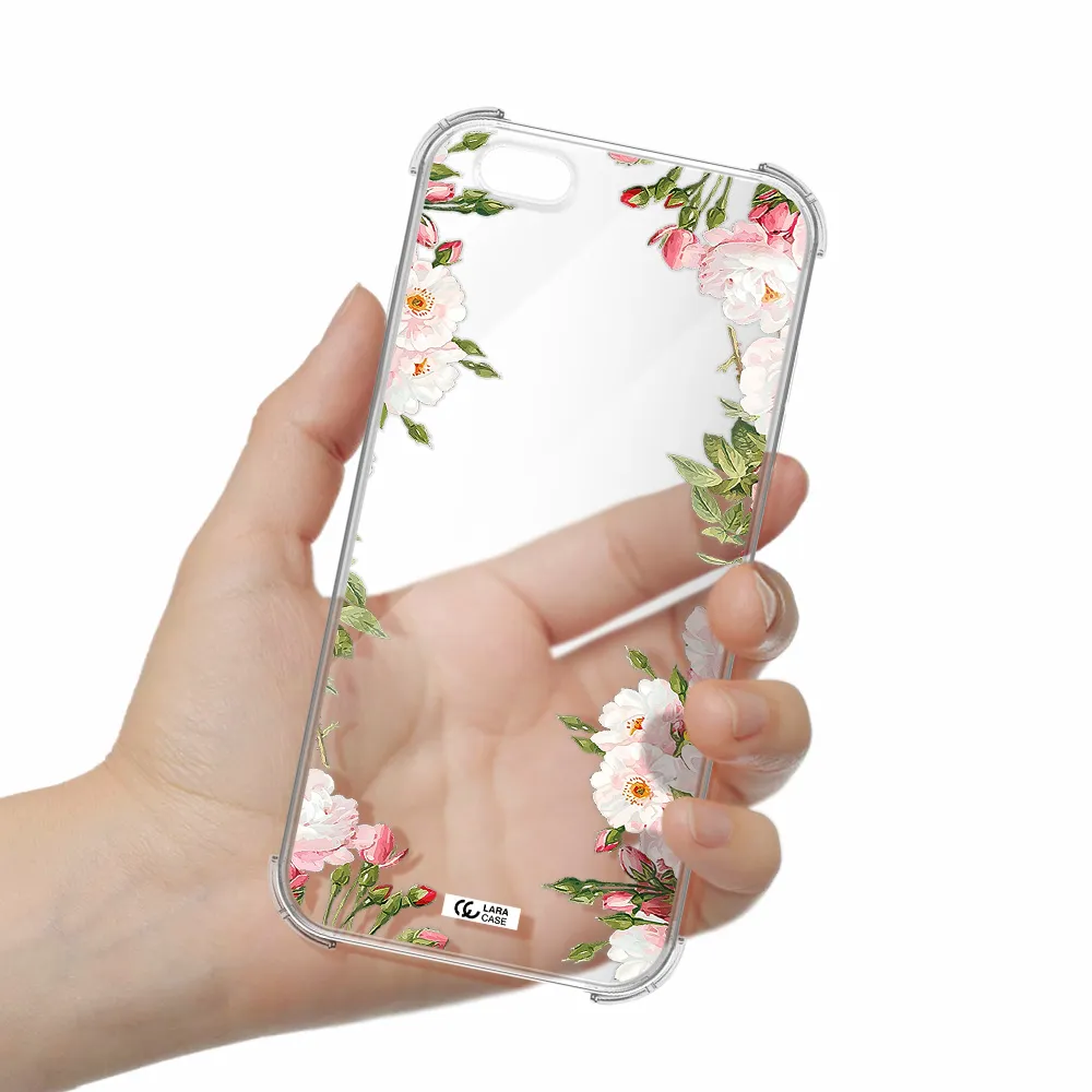 Watercolor Floral Frame Apple iPhone 6S Clear PC Case