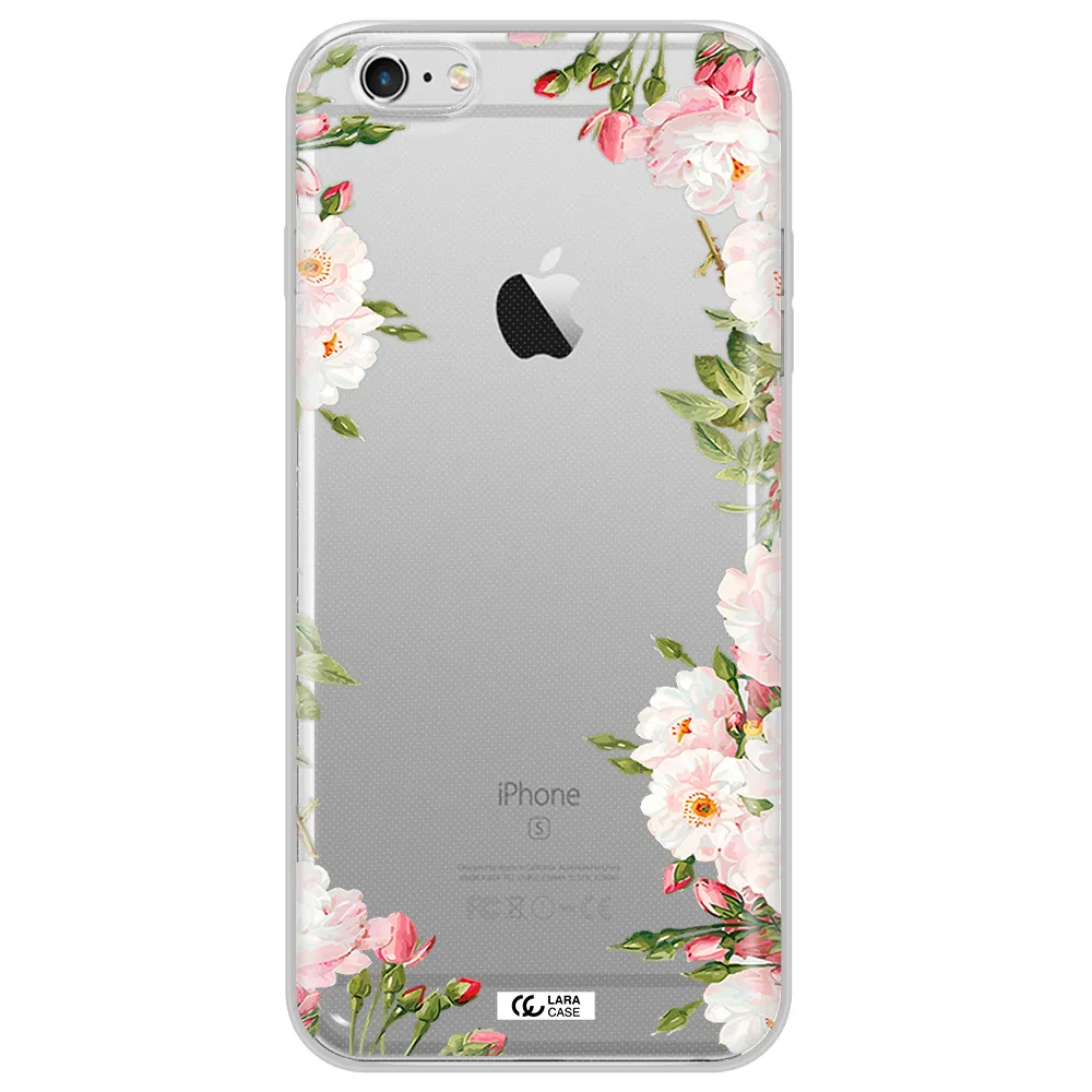 Watercolor Floral Frame Apple iPhone 6S Clear TPU Case