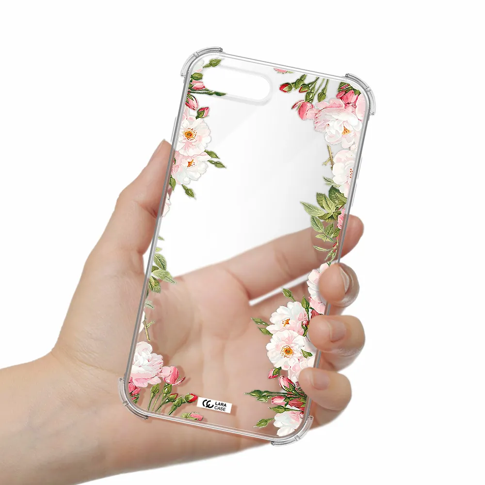 Watercolor Floral Frame Apple iPhone 7 plus Clear PC Case