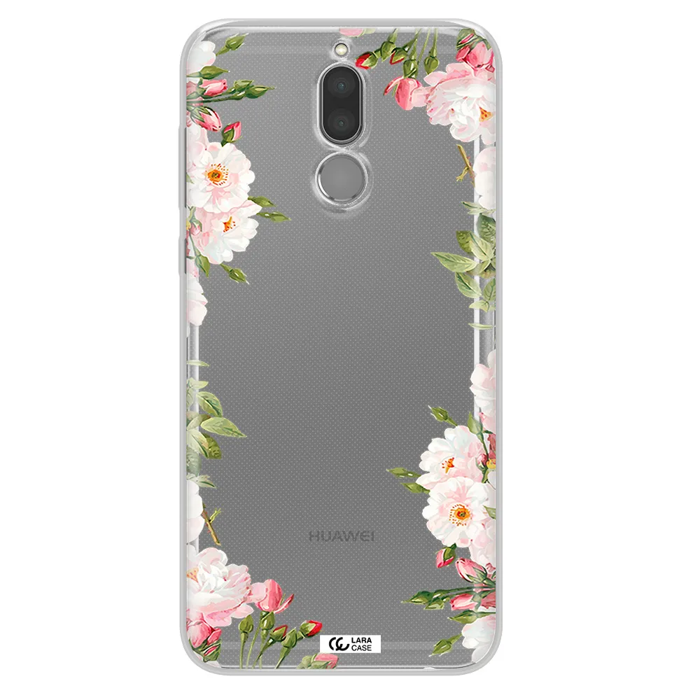Watercolor Floral Frame Huawei Mate 10 Lite Clear TPU Case