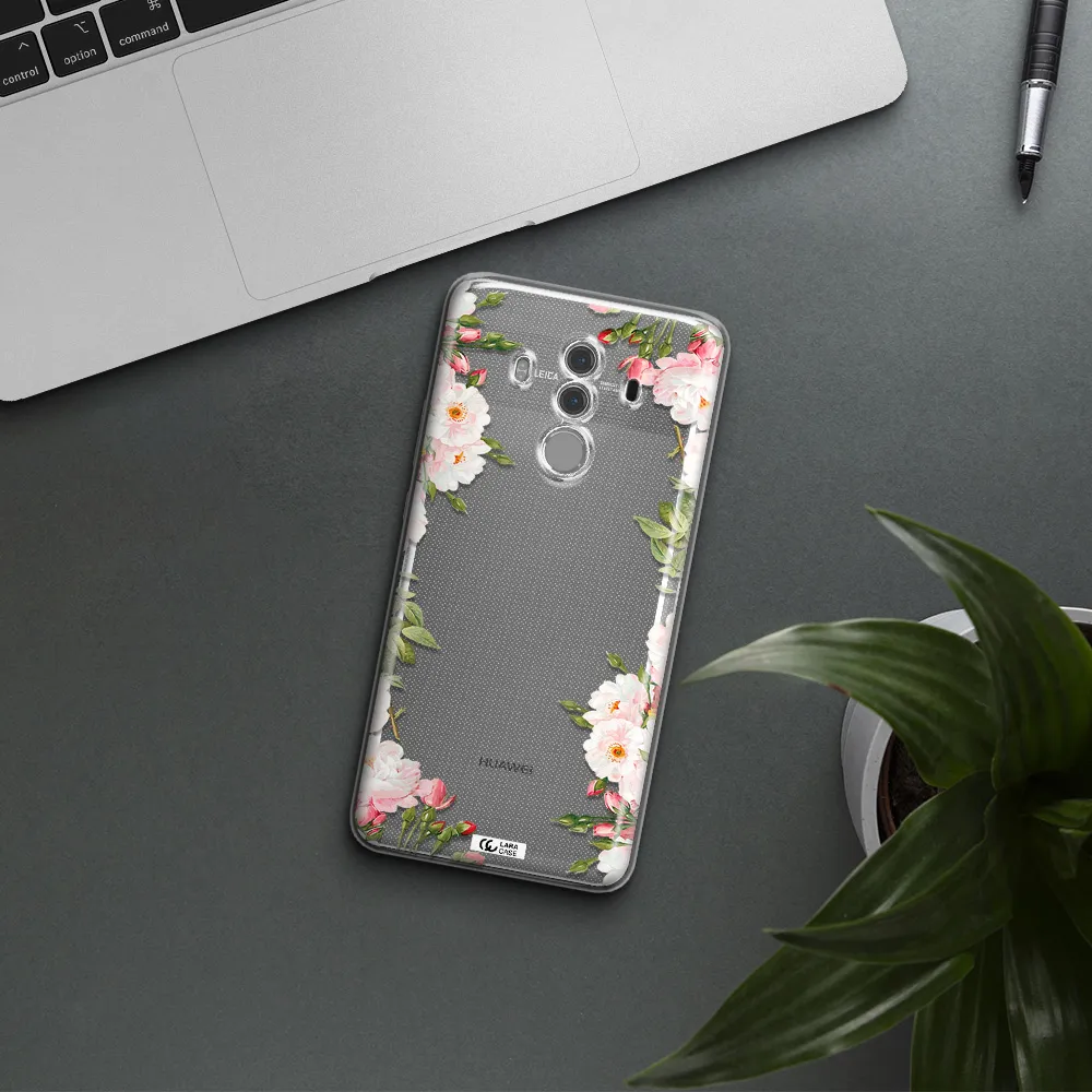 Watercolor Floral Frame Huawei Mate 10 Pro Clear TPU Case