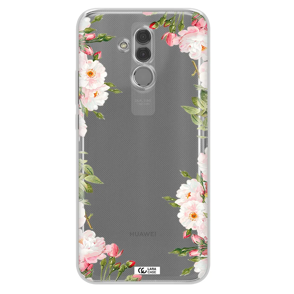 Watercolor Floral Frame Huawei Mate 20 Lite Clear TPU Case
