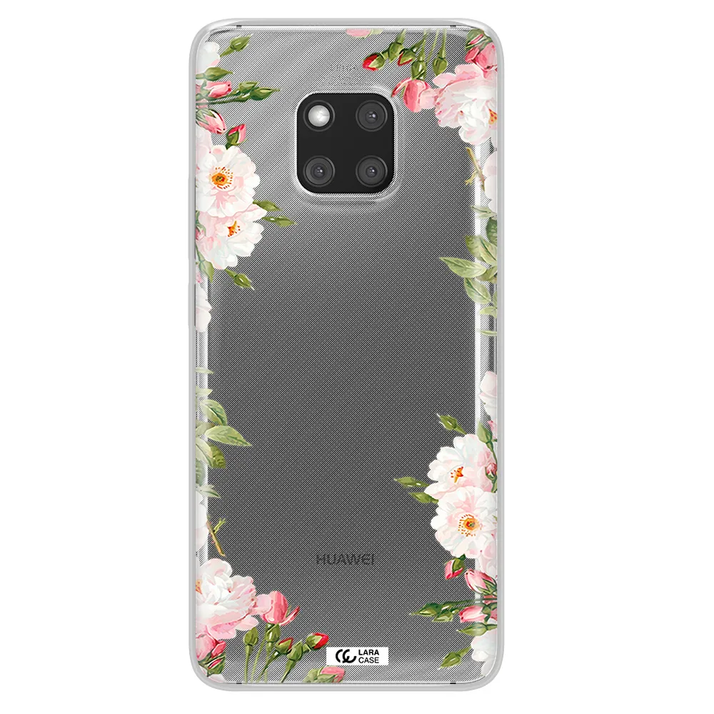 Watercolor Floral Frame Huawei Mate 20 Pro Clear TPU Case