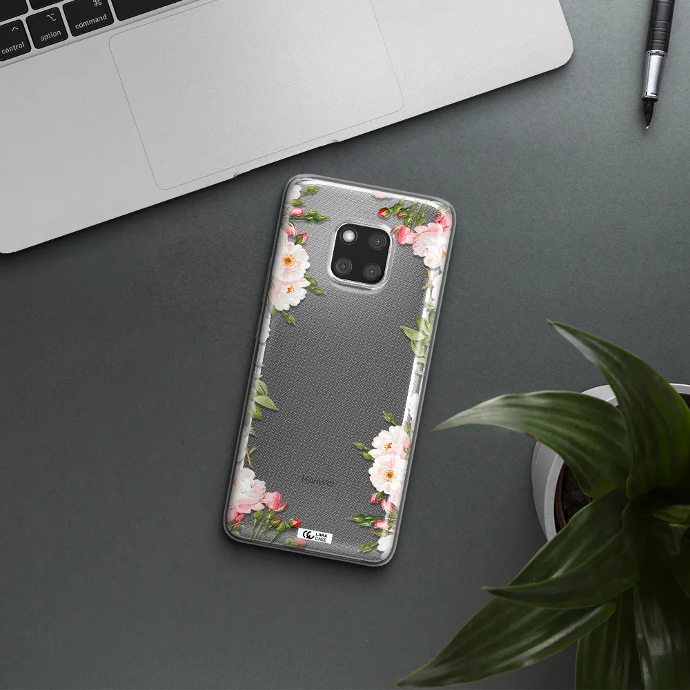 Watercolor Floral Frame Huawei Mate 20 Pro Clear TPU Case
