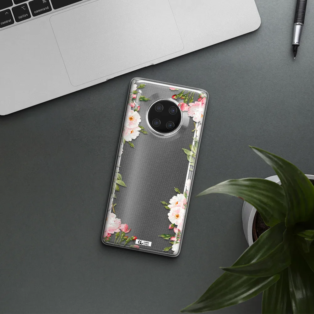 Watercolor Floral Frame Huawei Mate 30 Pro Clear TPU Case