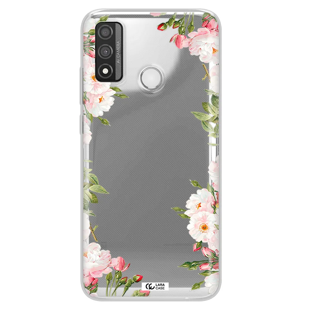 Watercolor Floral Frame Huawei P Smart 2020 Clear TPU Case