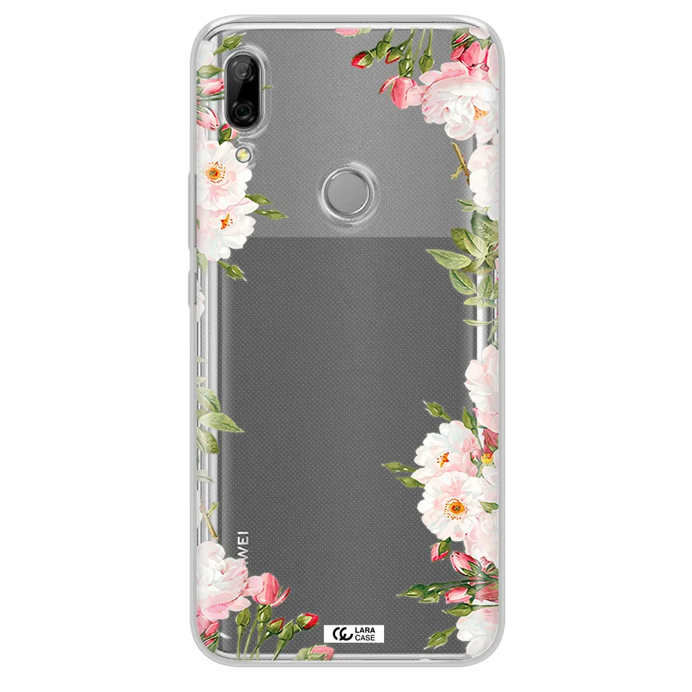 Watercolor Floral Frame Huawei P Smart Z Clear TPU Case