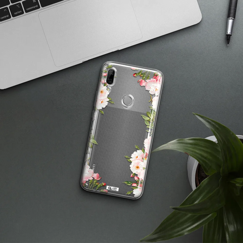 Watercolor Floral Frame Huawei P Smart Z Clear TPU Case