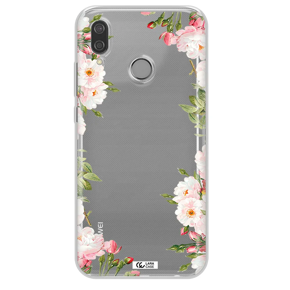 Watercolor Floral Frame Huawei P20 Lite Clear TPU Case