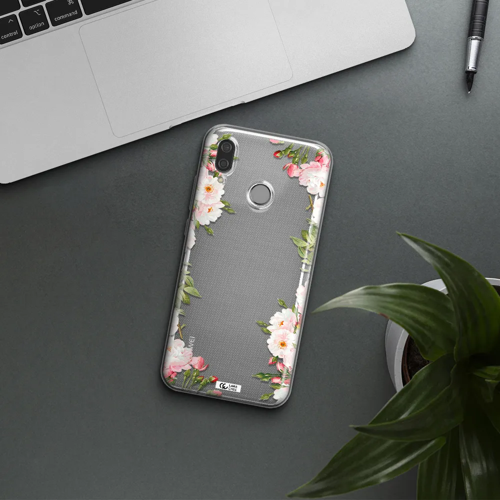 Watercolor Floral Frame Huawei P20 Lite Clear TPU Case