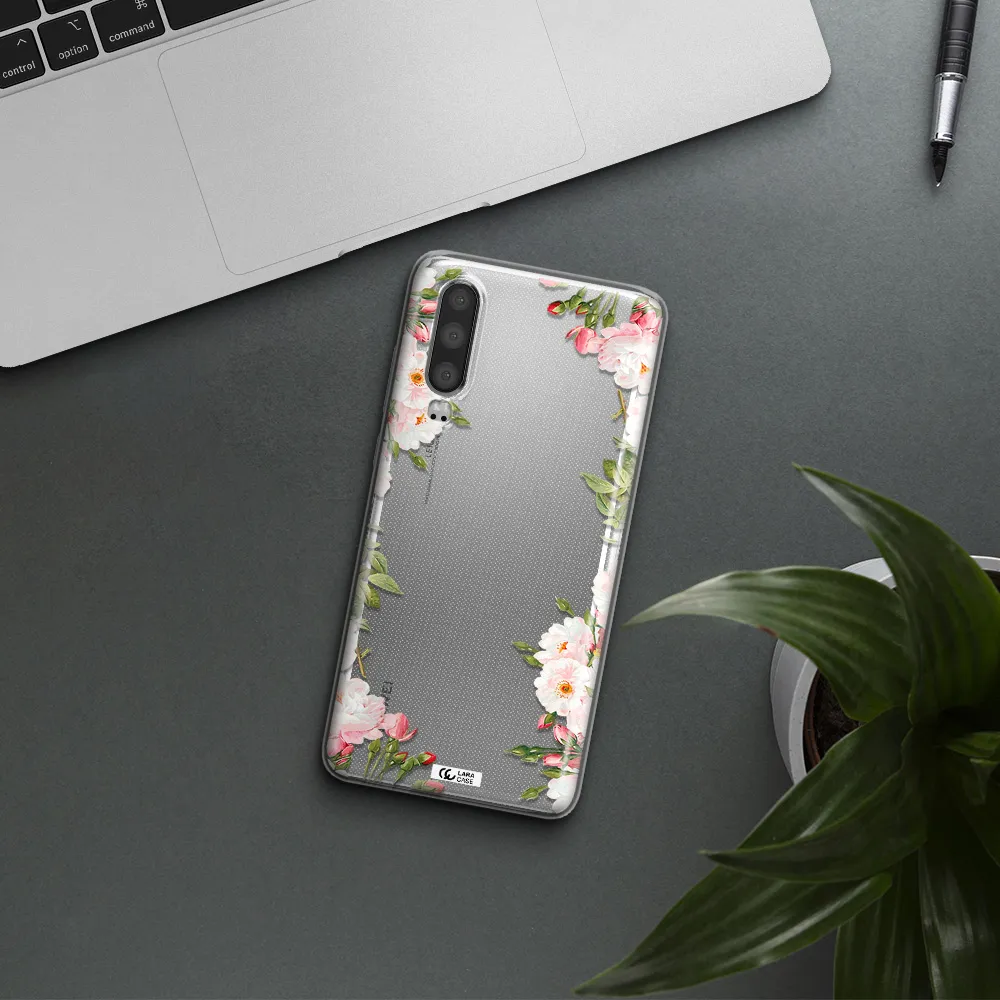 Watercolor Floral Frame Huawei P30 Clear TPU Case