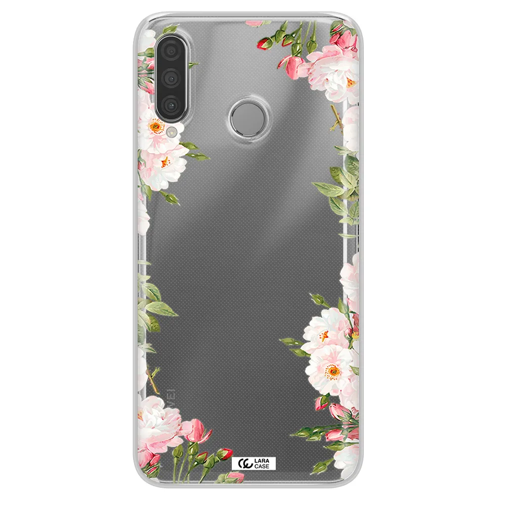Watercolor Floral Frame Huawei P30 Lite Clear TPU Case