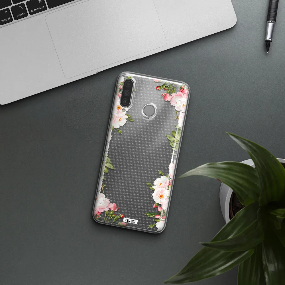 Watercolor Floral Frame Huawei P30 Lite Clear TPU Case