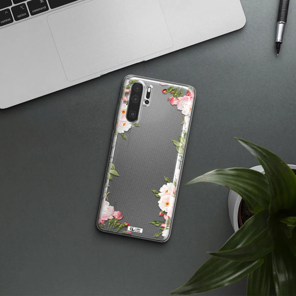 Watercolor Floral Frame Huawei P30 Pro Clear TPU Case