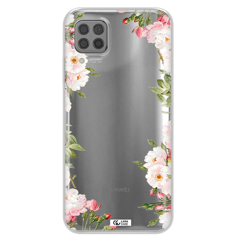 Watercolor Floral Frame Huawei P40 Lite Clear TPU Case