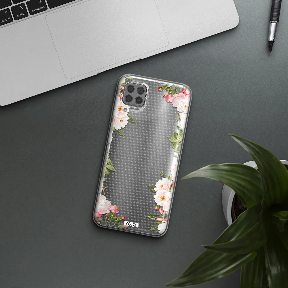 Watercolor Floral Frame Huawei P40 Lite Clear TPU Case