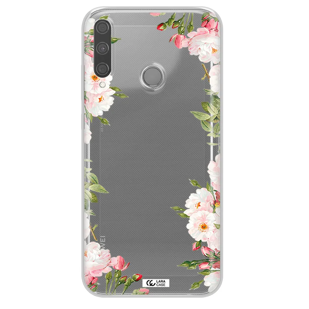 Watercolor Floral Frame Huawei P40 Lite E Clear TPU Case