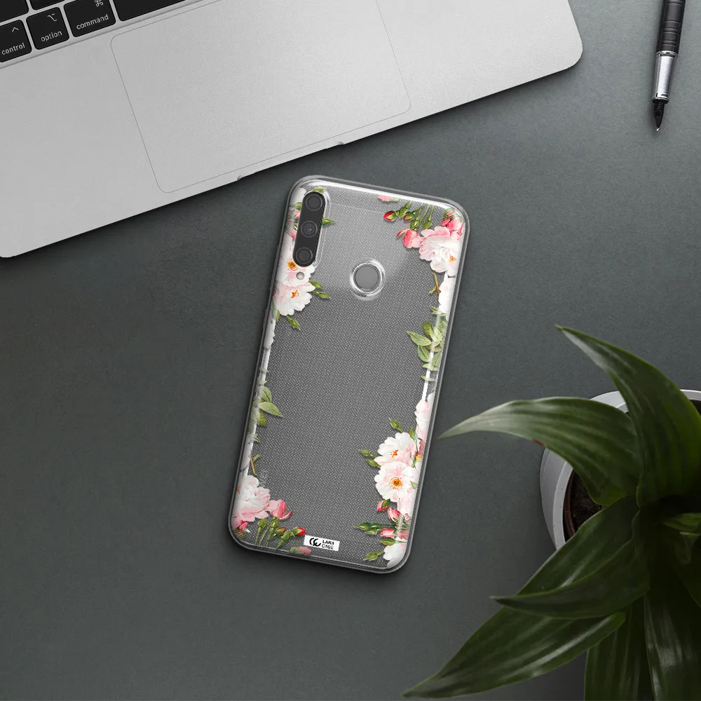 Watercolor Floral Frame Huawei P40 Lite E Clear TPU Case