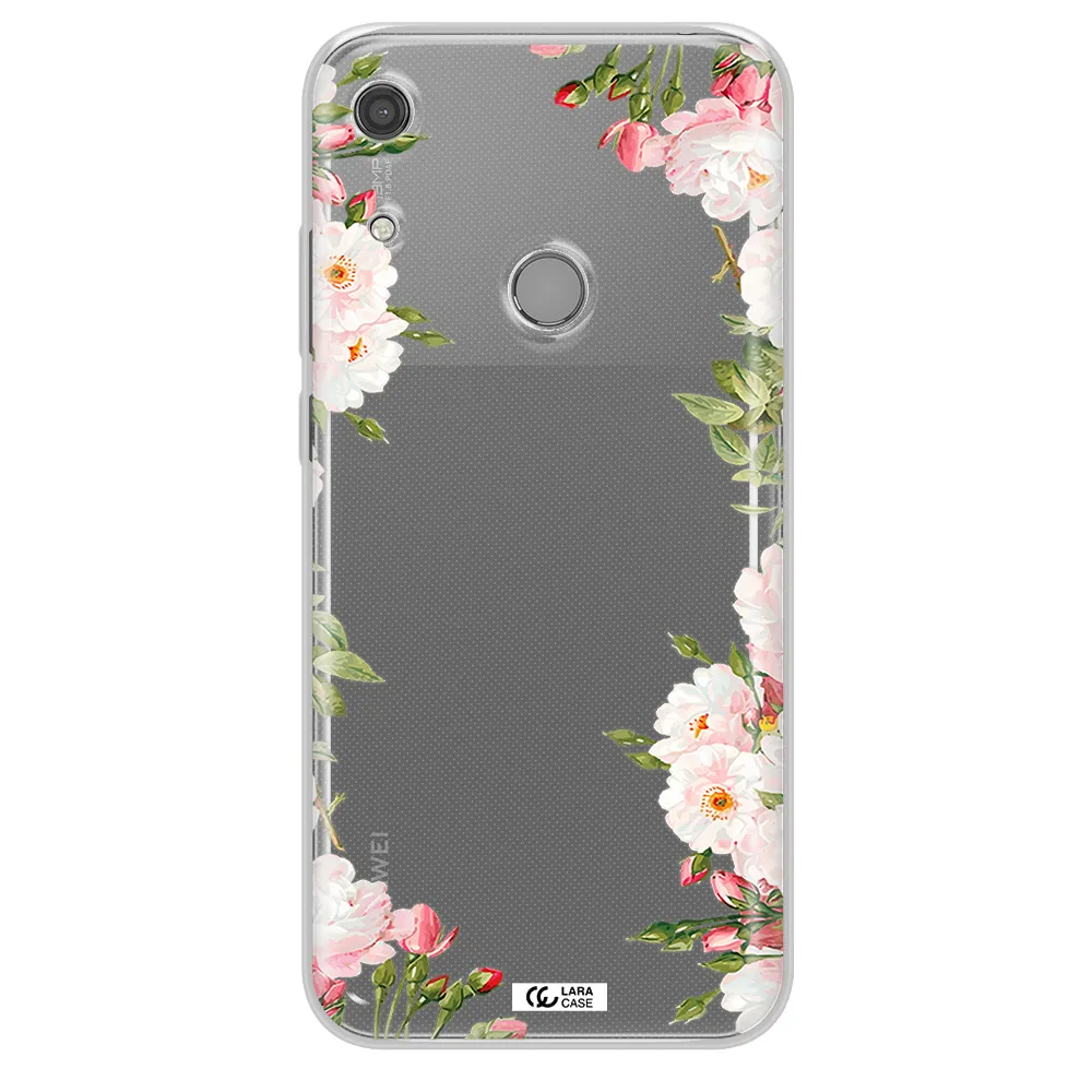 Watercolor Floral Frame Huawei Y6S Clear TPU Case