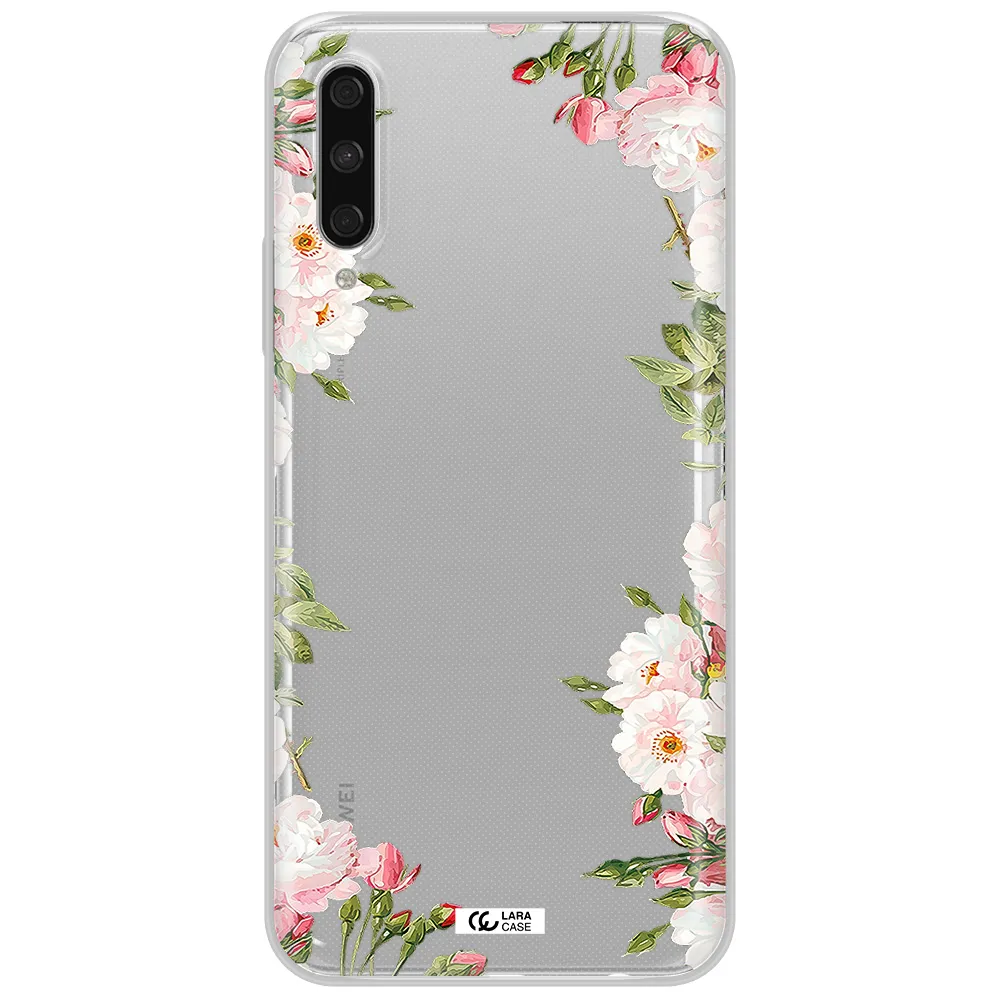 Watercolor Floral Frame Huawei Y9S Clear Tpu Case