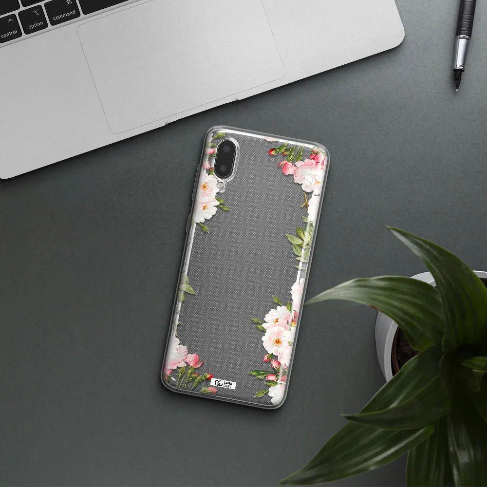Watercolor Floral Frame Samsung A02 Clear TPU Case