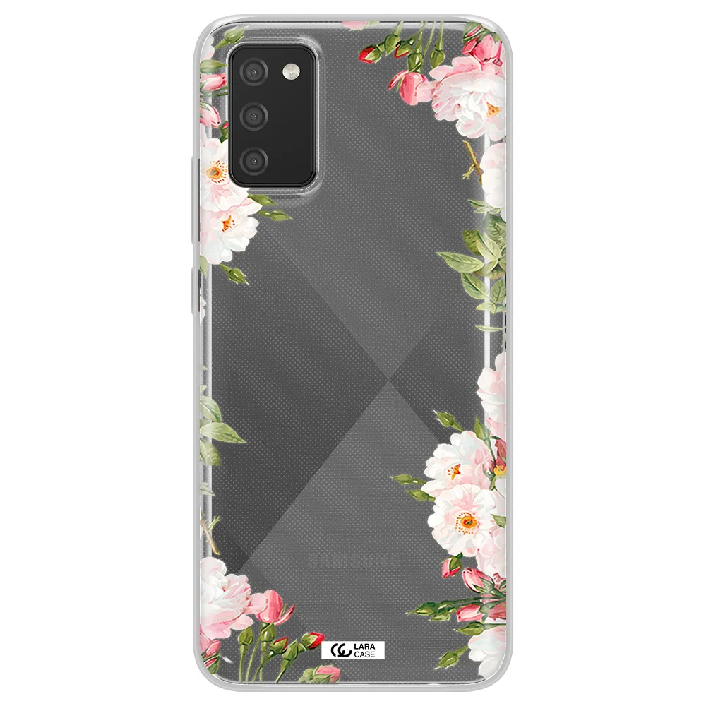 Watercolor Floral Frame Samsung A02S Clear TPU Case