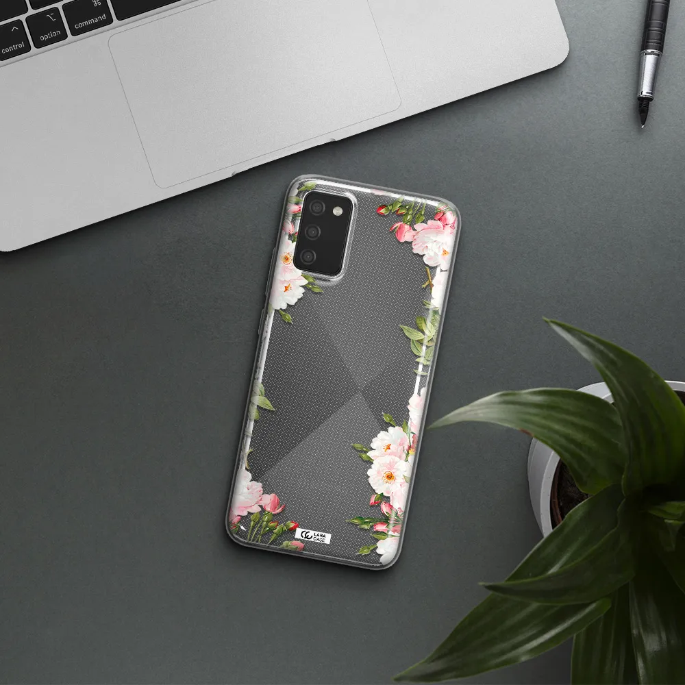 Watercolor Floral Frame Samsung A02S Clear TPU Case