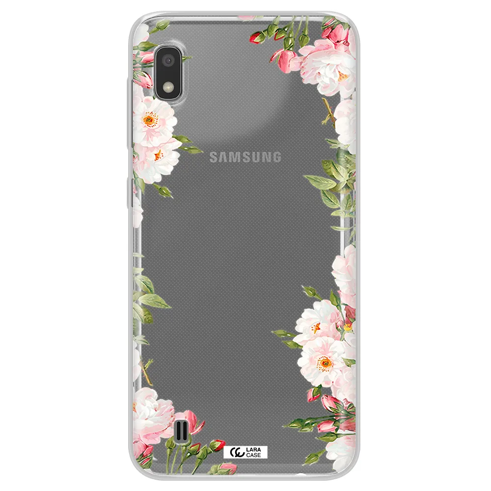 Watercolor Floral Frame Samsung A10 Clear TPU Case