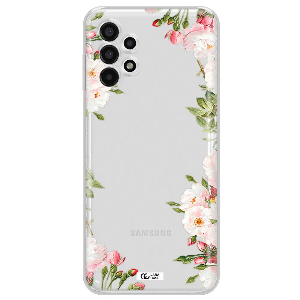 Watercolor Floral Frame Samsung A13 4g Clear TPU Case