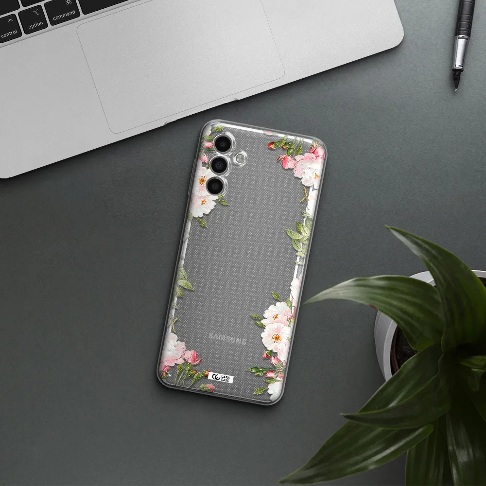Watercolor Floral Frame Samsung A13 5G Clear Tpu Case