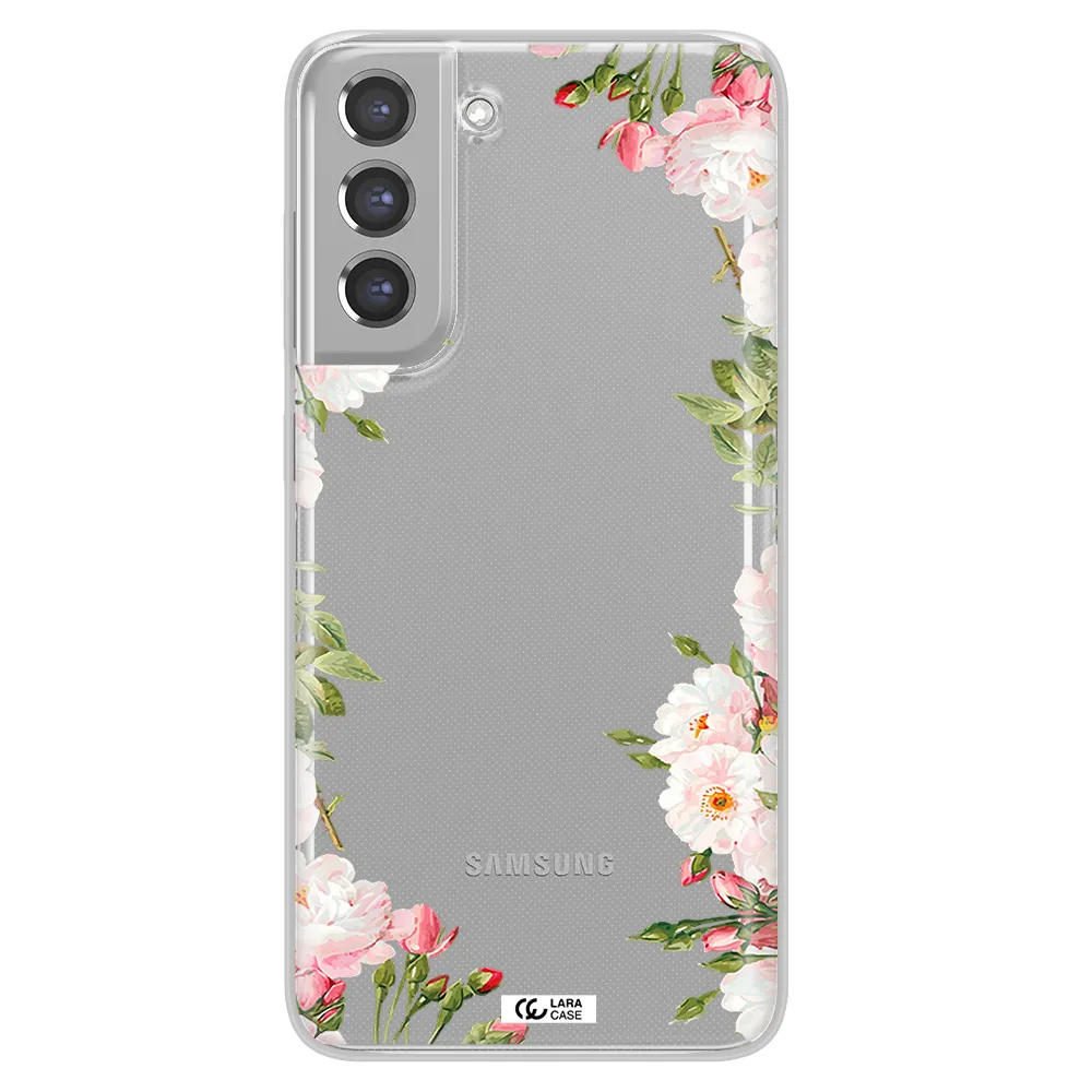 Watercolor Floral Frame Samsung A21 Fe Clear TPU Case