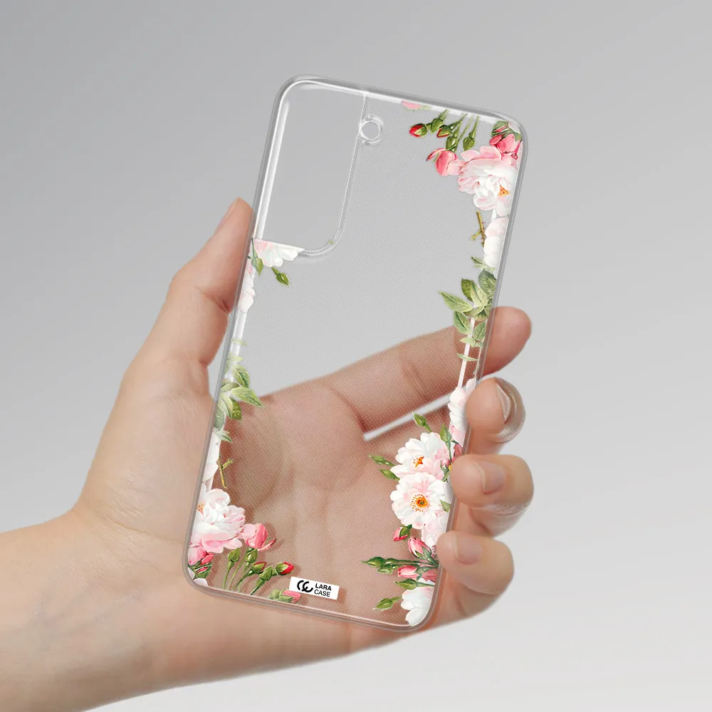 Watercolor Floral Frame Samsung A21 Fe Clear TPU Case