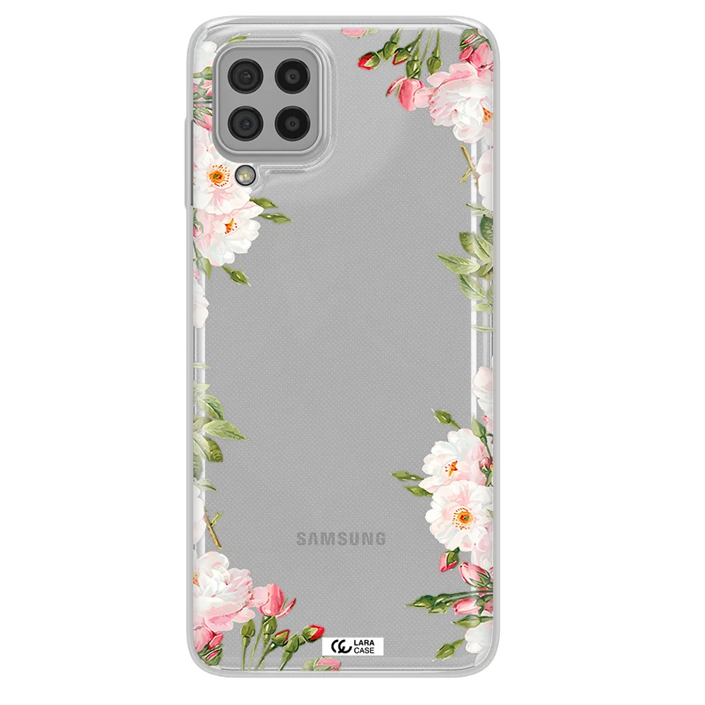 Watercolor Floral Frame Samsung A22 4g Clear TPU Case