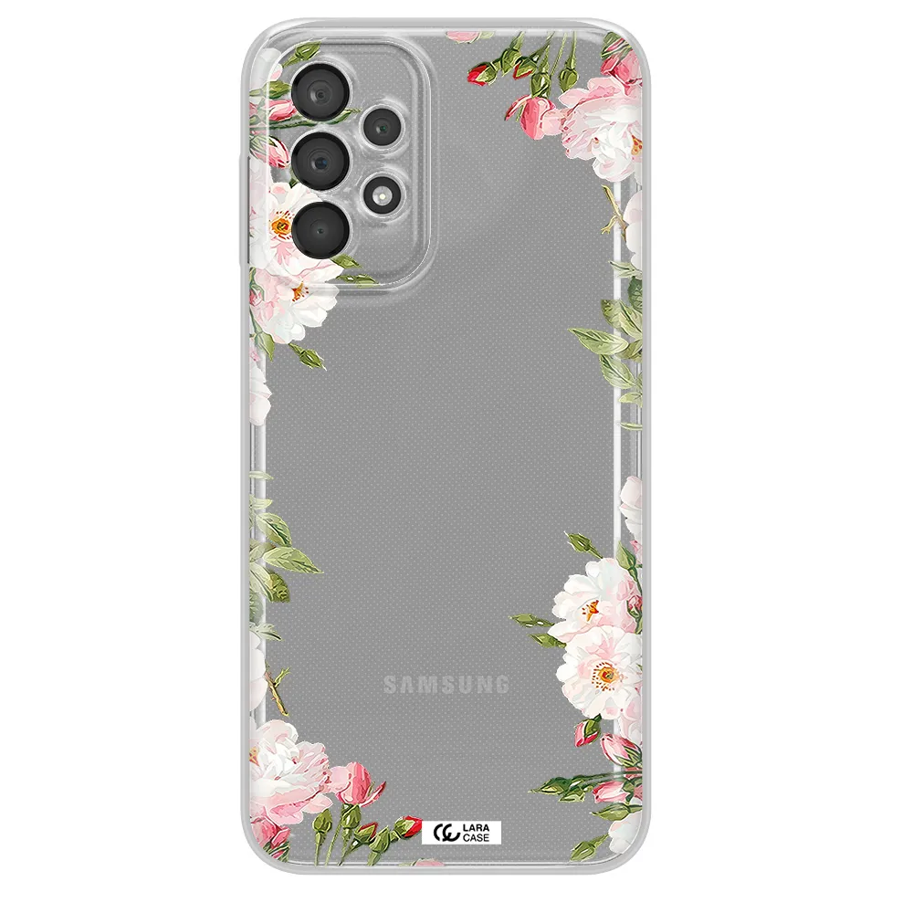 Watercolor Floral Frame Samsung A23 5G Clear Tpu Case